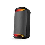 Sony SRS-XV500 - Kabelloser Bluetooth-Partylautsprecher mit kraftvollem Sound und MEGA BASS - 25 Stunden Akkulaufzeit, tragbar, LED-Beleuchtung, Party Connect, IPX4, Karaoke-Mikrofoneingänge - Schw