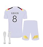 ZSJMY Neu Deutschland Trikot em 2024 für Erwachsene und Kinder, Heim Auswärtstrikot Nr.17 Fußball Trikot Fans Jersey Shorts Socken Trainingsanzug Set für Jungen und Herren (Heimtrikot 8, L)