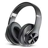 Lankey Sound 9S Kopfhörer Kabellos Bluetooth, Bluetooth Kopfhörer Over-Ear mit 65 Stunden Spielzeit, kabellose Kopfhörer mit 6 EQ-Modi, HiFi Stereo Kopfhörer mit Mikrofon für Handy/PC/Studium, Schw