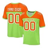 Personalisiertes American FootballTrikot Custom Football Jersey Personalized Bedruckt Team Name & Number Teamtrikot für Männer Frauen Jugend Unisex Schnelltrocknend Atmungsaktiv T Shirts(#A 26)