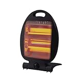 Wintem Elektroherd, Quarz, klappbar, 400/800 W, mit zwei Heizstufen, energiesparend, für Schlafzimmer, Büro oder Bad, mit Kippschutz und stabiler Basis – 25,5 x 9 x 38,5