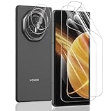 Yiunssy 2+2 Stück Schutzfolie für Honor Magic V3 und Honor Magic V3 Panzer Schutz Glas Kamera, Blasenfreie Weich/Anti- Kratzer/HD Displayschutz/Kamera Schutzglas für Honor Magic V3