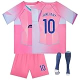 Generisch Fußball Trikot Set für Kinder, 25/26 New Season Trikot Nr.10 Fussball Erwachsene/Kinder Auswärt strikot Fußballtrikots Trainingsanzug Shorts Socken Sets Jungen Herren Trainingsanzug
