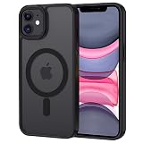 XTCASE für iPhone 11 Hülle Magnetisch kompatibel mit Magsafe, Matt Transluzente Handyhülle für iPhone 11 Kratzfeste PC Rückseite + TPU Bumper - Schw