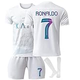 Fußball Trikot 23/24, Al NASSR Nr.7 Hause/Auswärts Fußball Trikot Shorts und Socken Anzug für Kinder/Erwachsener, Fussball Trikots Jungen H