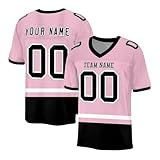 Personalisiertes American FootballTrikot Custom Football Jersey Individuell Printed Team Name & Number Sporttops für Männer Frauen Jugend Unisex Schnelltrocknend Atmungsaktiv T Shirts(#A 13)