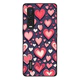 Hülle Passend für Smartphonica Handyhülle Passend für Oppo Find X2 Pro mit Herz Druck - TPU Backcover Case With Heart Desig