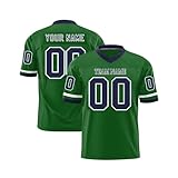Personalisiert American Football Trikot T Shirt Rugby Team Supporters Tee Printed Team Namen Nummer Football Uniform Jersey für Kinder Erwachsene Junge Mädchen Herrn D
