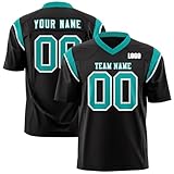 Generisch Personalisiertes American Football Trikot, Individueller Name & Nummer Druck, Atmungsaktives Sporttrikot mit Größen von S bis 7XL
