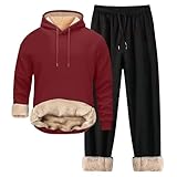 Classic Trainingsanzug für Herren Jogging-Hose Jacke Hooded Track Suit Lose Sweatshirt mit Langarm Reißverschluss Hip Hop Streetwear 2-Teilig Tracksuit Hoodie und Sp