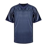 ZDSUHYIW Fußball-T-Shirt Herren Blanko-Fußball-Trikot Mesh Athletic Football Shirt Übung Sport Uniform Netzstoff Trainings-Fußballtrikot Netzoberteil Trainingsshirt L