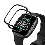 Carantee 2 Stück für Panzerglas für Fitbit Versa 3/Fitbit Versa 4/Fitbit Sense 2/Fitbit Sense Schutzfolie, Bläschenfrei Fitbit Versa 4 Schutzfolie, Frei von Kratzern Anti-Staub Fitbit Versa 3 F