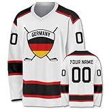 Generic Personalisierte Hockey Trikots Druck- und Färbestickerei Sport Geschenke Personalisierte Namen Nummer für Herren Damen Jung