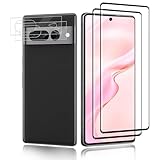 Carantee 2+2 Stück Schutzfolie für Panzerglas für Google Pixel 7 pro mit Kameraschutz Folie, 9H Fingerabdruck Kratzfest Schutz Glas Google 7 pro Displayschutz, Anti-Blasen Pixel 7 pro Schutzg