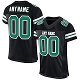 Personalisiertes American FootballTrikot Custom Football Jersey Personalized Bedruckt Team Name & Number Sporttops für Herren Damen Jugend Unisex Schnelltrocknend Atmungsaktiv T Shirt(#A 2)
