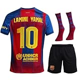 IHIMI Boriverae Lamine Yamal Trikot Kinder Set 2026 – Fußball Outfit mit Shorts & Socken – Heim Fan Trikot für Jungen – Atmungsaktiv & Schnell Trocknend 128