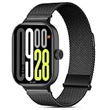 CHANRASI Ersatzarmband Kompatibel mit Xiaomi Redmi Watch 5/Xiaomi Redmi Watch 4 Damen Herren,Einstellbar Metall Armband aus Edelstahl für Xiaomi mi band 9 Pro/Xiaomi mi band 8 Pro Schw