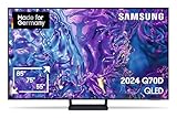 Samsung QLED 4K Q70D Fernseher 75 Zoll, AI Quantum Prozessor 4K, AI Upscaling, Tizen OS, Motion Xcelerator 120 Hz, Smart TV, KI TV, GQ75Q70DATXZG, Deutsches M