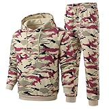 Jogginganzug Herren 2 Teiler Trainingsanzug Set Sportanzug Baumwoll Baggy Tracksuit Warm Bequem Kapuzenpullover Und Jogginghose Hausanzug Freizeitanzug Streatwear Fitness Gym Sport Bekleidung