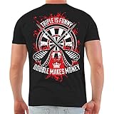 Herren Tshirt Dart Trikot Double Makes Money (mit Rückendruck) Größe S - 5XL