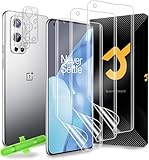 JZG 3+2 Stück für Oneplus 9 Pro Schutzfolie, 3 Stück Flexible EPU-Folie, 2 Stück Kameraschutz, Selbstheilung in 10 Sekunden, Fingerabdruck-ID Unterstützen, Einfache Installation für Oneplus 9