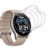 Camokia 4 Stück 0.33mm Ultra-klar Schutzfolie für Panzerglas Amazfit GTR 3 46mm Panzerfolie，Soft HD Klar Displayschutz für Amazfit GTR 3 46mm Handyfolie,Fingerabdruck-ID-kompatibel,Flexible F