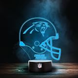 Great Branding Carolina Panthers NFL LED Lampe Licht Logo Helm, Wechselmodus mit 6 unterschiedlichen Farb