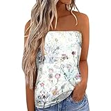Generisch Unterhemden Damen,Elegant Lang Oberteile Y2K Crop Top Aesthetic Clothes rmellos Sommer Basic Tank Bluse Strandmode, Bauchfreies Party Urlaub Sexy Ob