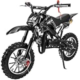 Actionbikes Motors Crossbike Delta 49 cc | 2-Takt 49ccm Motor bis 𝟒𝟎 km/h - Motorrad - Pocket Bike - Dirt Bike - Motocross - Pocketbike - Motorsport - Dirtbike - Enduro (Schwarz)