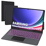 Tastaturhülle für Samsung Galaxy Tab S9 Ultra/ Tab S8 Ultra 14,6 Zoll – 7 Farben Hintergrundbeleuchtung Tablet Cover kabellos mit Touchpad – Tab S9 Ultra/S8 Ultra Bluetooth AZERTY Franzö