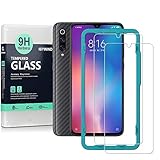 Ibywind Schutzfolie für Xiaomi Mi 9/9 Pro[2 Stück],Inklusive Easy Install Kit (Zentrierrahmen)