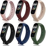 Yisica 6 Pack Kompatibel mit Xiaomi Mi Band 4 Armband/Xiaomi Mi Band 3 Armband, Wasserdicht Original Silikon Ersatzbänder für Xiaomi Mi Smart Band 4 Uhrenarmbänder (6 Stück C)