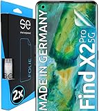 2x se® 3D SCHUTZFOLIE Transparent für Oppo Find X2 Pro 5G,Selbstheilend, 100% Fingerabdruck & FaceID kompatibel, einfache blasenfreie Installation, Ultra-Klar, Stoß-Kratzfest, aus D