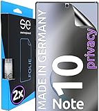2x se® 3D SCHUTZFOLIE Privacy für Samsung Galaxy Note 10,Blickschutz, 100% Fingerabdruck & FaceID kompatibel, einfache blasenfreie Installation, Ultra-Klar, Stoß-Kratzfest, aus D