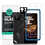 Ibywind Schutzfolie für Asus ROG Phone 9 Pro 5G,2 Stück 9H Panzer-Glas,mit Metall-Kameraschutz,einfache Installation,unterstützt Fingerabdrucksensor,anti-kratzer,blasenfreiheit,B