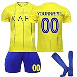 Generisch Custom Jersey Shirts & Shorts für Kinder und Erwachsene, Personalisierte Fußball Kinder mit Namen Nummer, Sport Outdoor Fußball Training Trikots (07)