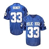 Al Bundy 33 Polk High Fußballtrikot für Herren S-XXXL Blau, Blau, 3X-Groß