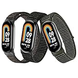 Gittos Nylon Braided Armband für Xiaomi Mi Band 9/8 Sport Ersatzarmband für Damen H
