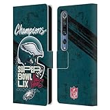 Head Case Designs Offizielle NFL Eagles-Helm Meister des Super Bowl LIX 2025 Leder Brieftaschen Handyhülle Hülle Huelle kompatibel mit Xiaomi Mi 10 5G / Mi 10 Pro 5G