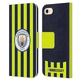 Head Case Designs Offizielle Manchester City Man City FC Away 2024/25 Ausweis-Set Leder Brieftaschen Handyhülle Hülle Huelle kompatibel mit Apple iPhone 7/8 / SE 2020 & 2022