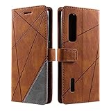 SONWO Hülle für Oppo Find X2 Pro, Premium Leder PU Handyhülle Flip Case Wallet Silikon Bumper Schutzhülle Klapphülle für Oppo Find X2 Pro, B