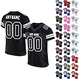 American Football Trikot, Sport-T-Shirt, schnelltrocknend, atmungsaktiv, kurzärmelig, personalisierbar, Namensnummer, Logo, Trikots für Männer, Frauen, Jugendliche, 7, S