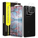 Carantee 2+2 Stück 3D Schutzfolie für Panzerglas für Samsung Galaxy S20 Ultra 5G mit Kameraschutz, Bläschenfrei Displayschutzfolie, Anti-Staub Wasserdicht Schutzglas für S20 U