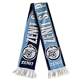 Generic Zenit St. Petersburg Schal | Das Original Fußball Fanschal, Himmelblau mit schwarzem und weißem Rand, Larg