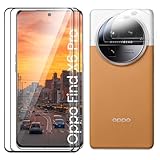 TECHO [2+2 Stück] Schutzfolie für OPPO Find X6 Pro, Panzerfolie HD Clear Displayschutz, Anti-Kratzen Schutzfolie Panzerfolie, HD Fingerabdruck Kostenlos, Berührungsemp