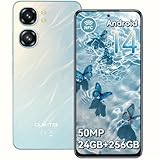 OUKITEL C58 Pro Smartphone Ohne Vertrag Android 14-24GB+256GB 50MP+8MP AI Kamera Handy Ohne Vertrag 6,7 Zoll 90Hz Display 5150mAh Handy Günstig, NFC,GPS, Dual SIM 4G Simlockfreie Handy