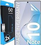 2x se® 3D SCHUTZFOLIE Transparent für Samsung Galaxy Note 10,Selbstheilend, 100% Fingerabdruck & FaceID kompatibel, einfache blasenfreie Installation, Ultra-Klar, Stoß-Kratzfest, aus D