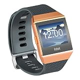 Fotover Ersatzarmband Kompatibel mit Ionic,Einstellbar Atmungsaktiv Weiches TPU-Uhrenarmband Ersatzband for Ionic Fitness Smartwatch mit Ionic Schutzfolie,Grau(L)