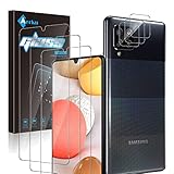 Aerku Schutzfolie für Samsung Galaxy A42 5G + Kamera Schutz[3+3 Stück], 9H HD Anti-Kratzer Folie Ultra Glatte Kameraschutz Film Displayschutzfolie-Transp