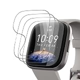 Devgoed [4 Stück] Schutzfolie für Fitbit Versa 2 Weich TPU Glasschutzfolie, Extra Kratzfest Displayfolie Fitbit Versa 2 Folie, Leicht Anzubringen Anbringen Ohne Blasen Panzerglas Display